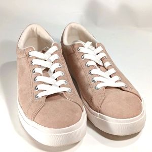 Womens H&M Sneakers W Sz 6 Narrow Faux Suede Lace up